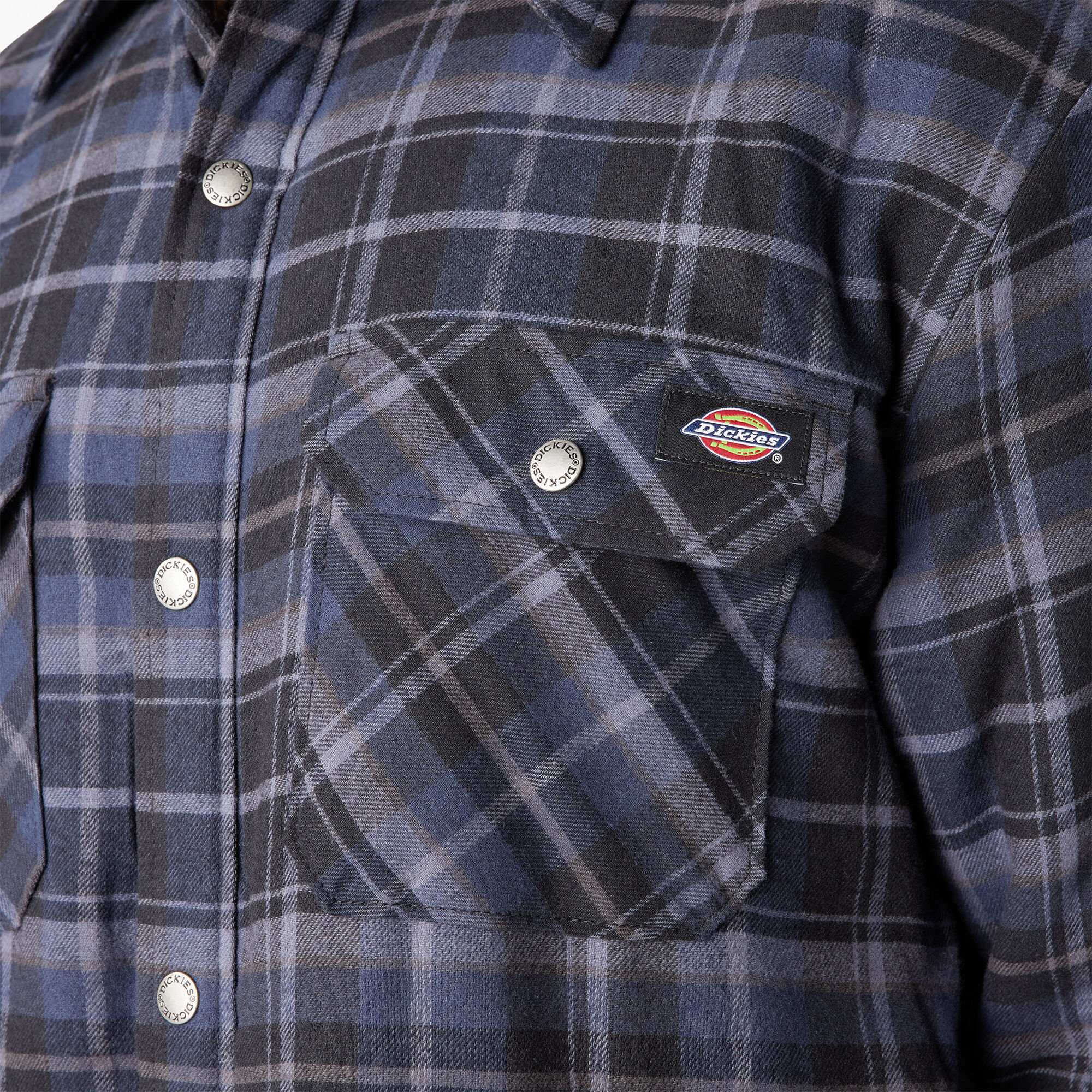 Water Repellent Fleece-Lined Flannel Shirt Jacket