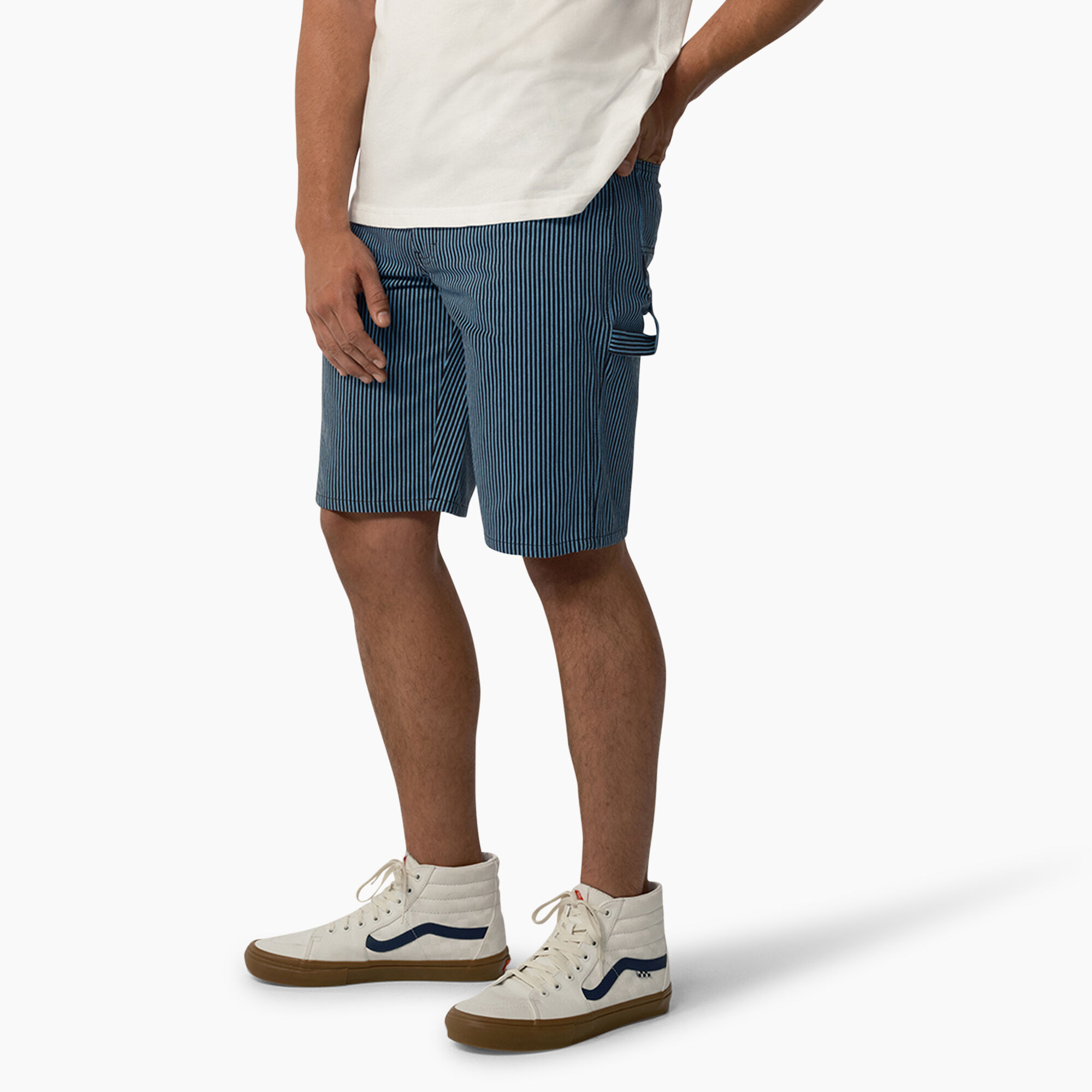 Hickory Stripe Carpenter Shorts, 11