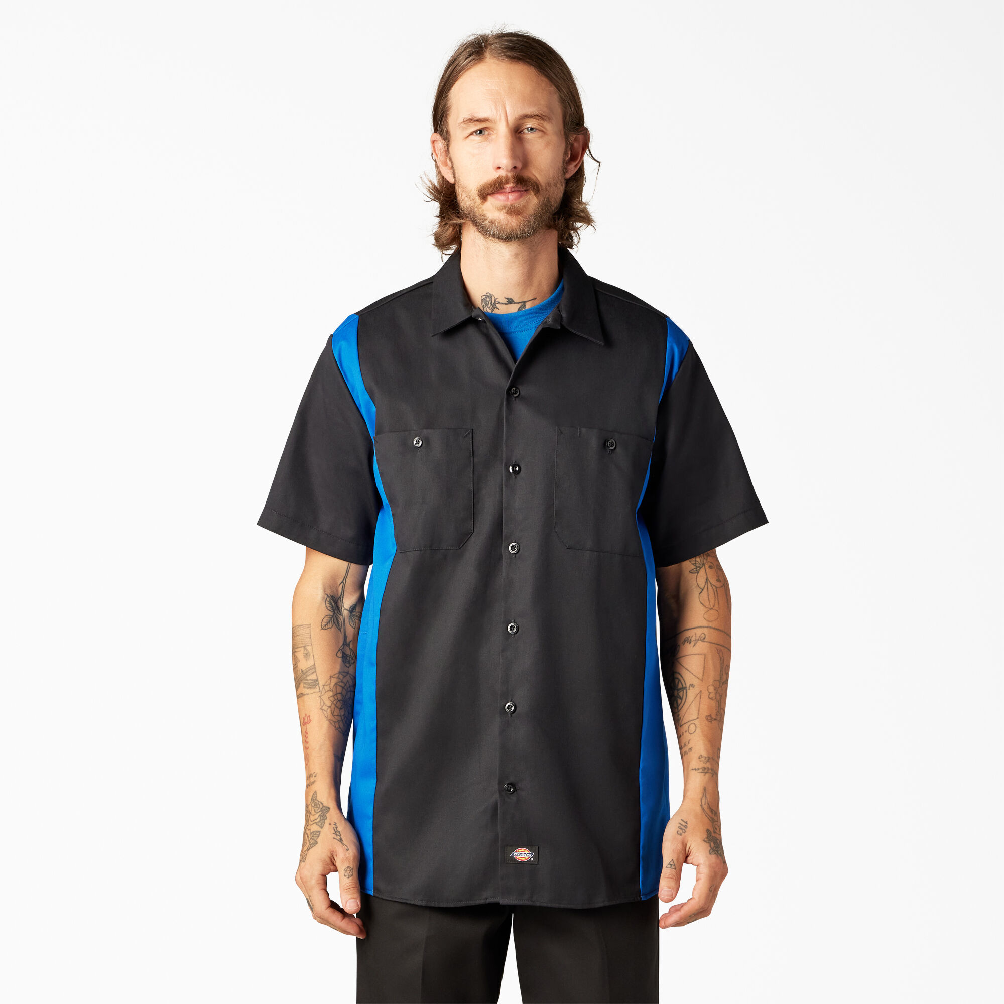 Two-Tone Short Sleeve Work Shirt | Mens Shirts | Dickies - Dickies US