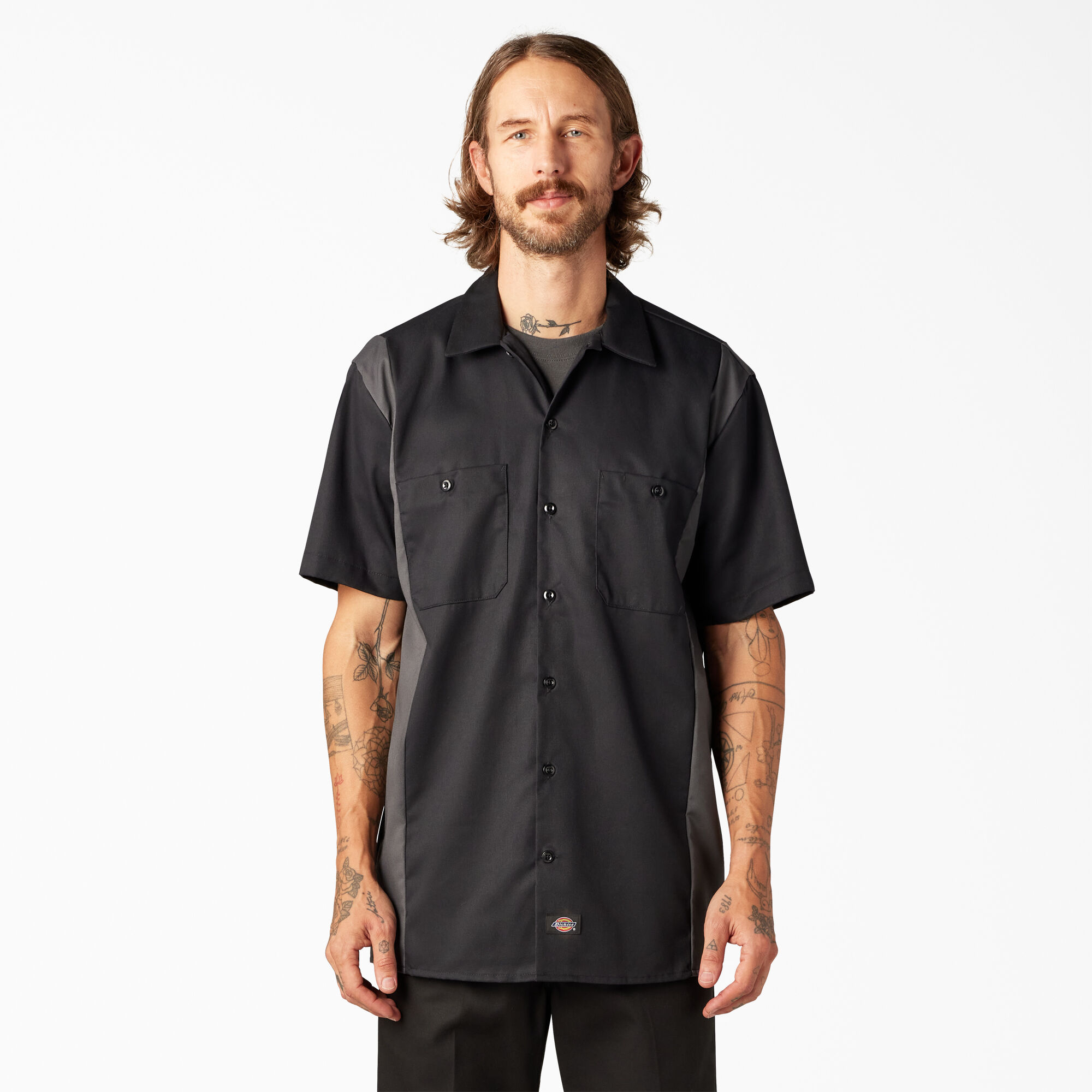 Two-Tone Short Sleeve Work Shirt | Mens Shirts | Dickies - Dickies US