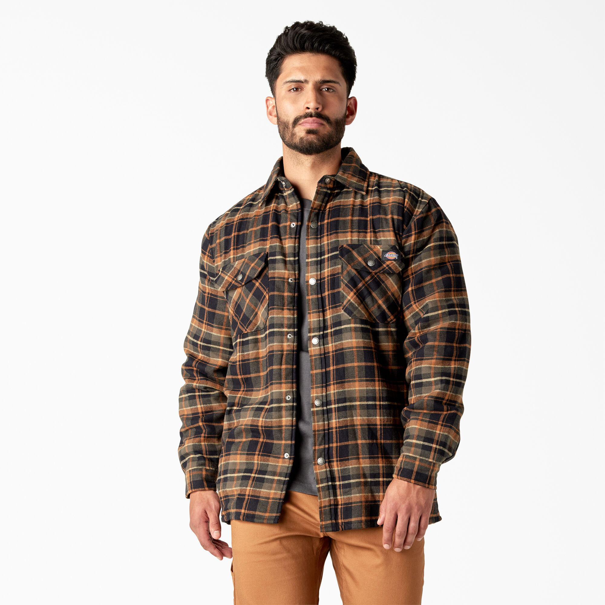 Men's Water Repellent Fleece-Lined Flannel Shirt Jacket - Dickies US