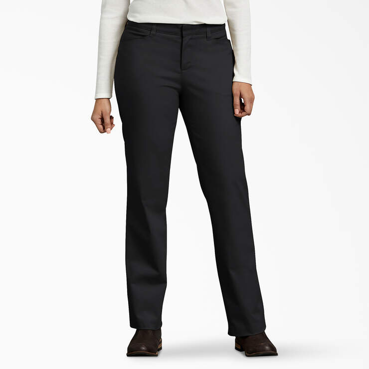 Women Straight Thin Office Formal Business Casual Trousers Elastic Waist  Pants