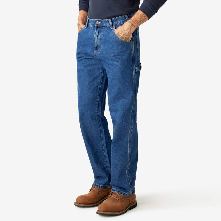 Dickies mens Relaxed Fit Carpenter jeans, Indigo Blue, 30W x 30L US at   Men's Clothing store