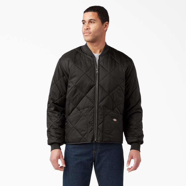 Navy Blue Shower Resistant Lightweight Square Quilted Jacket