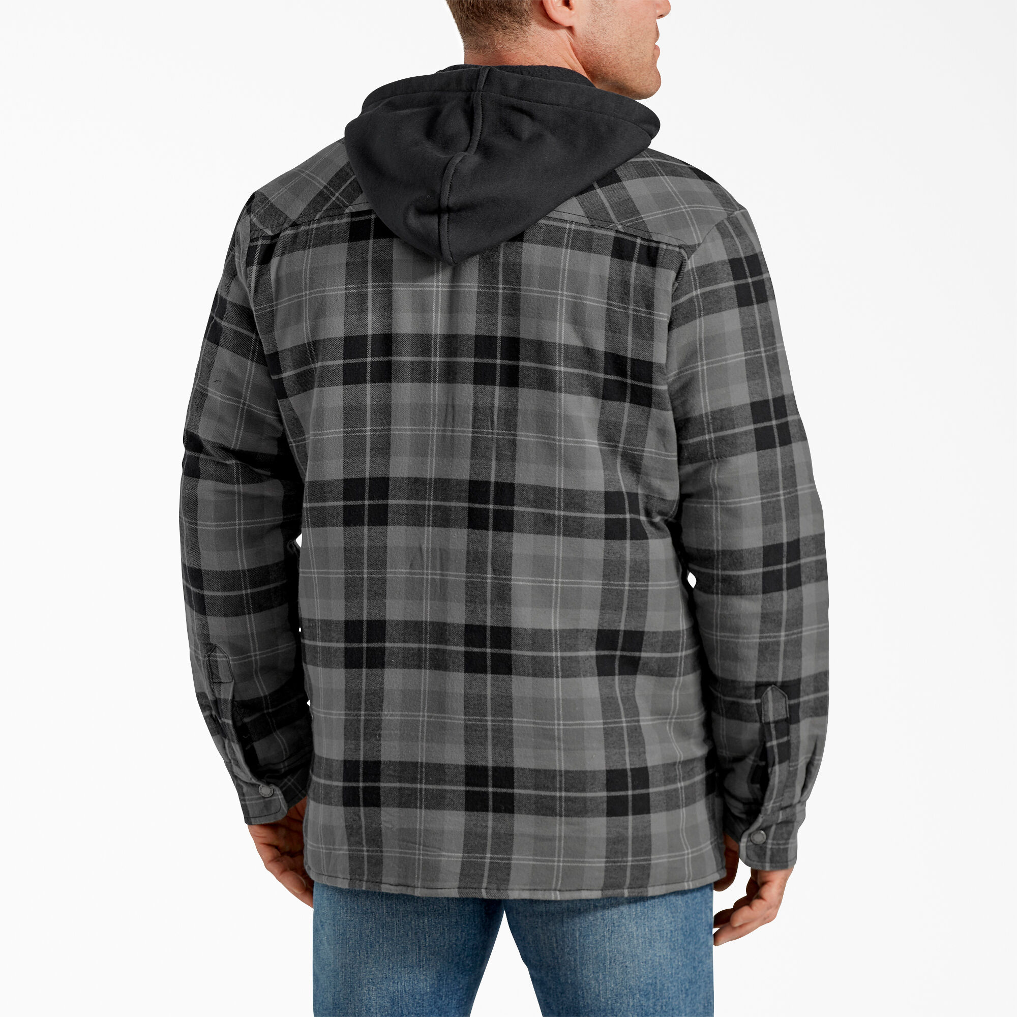 relaxed fit icon hooded quilted shirt jacket