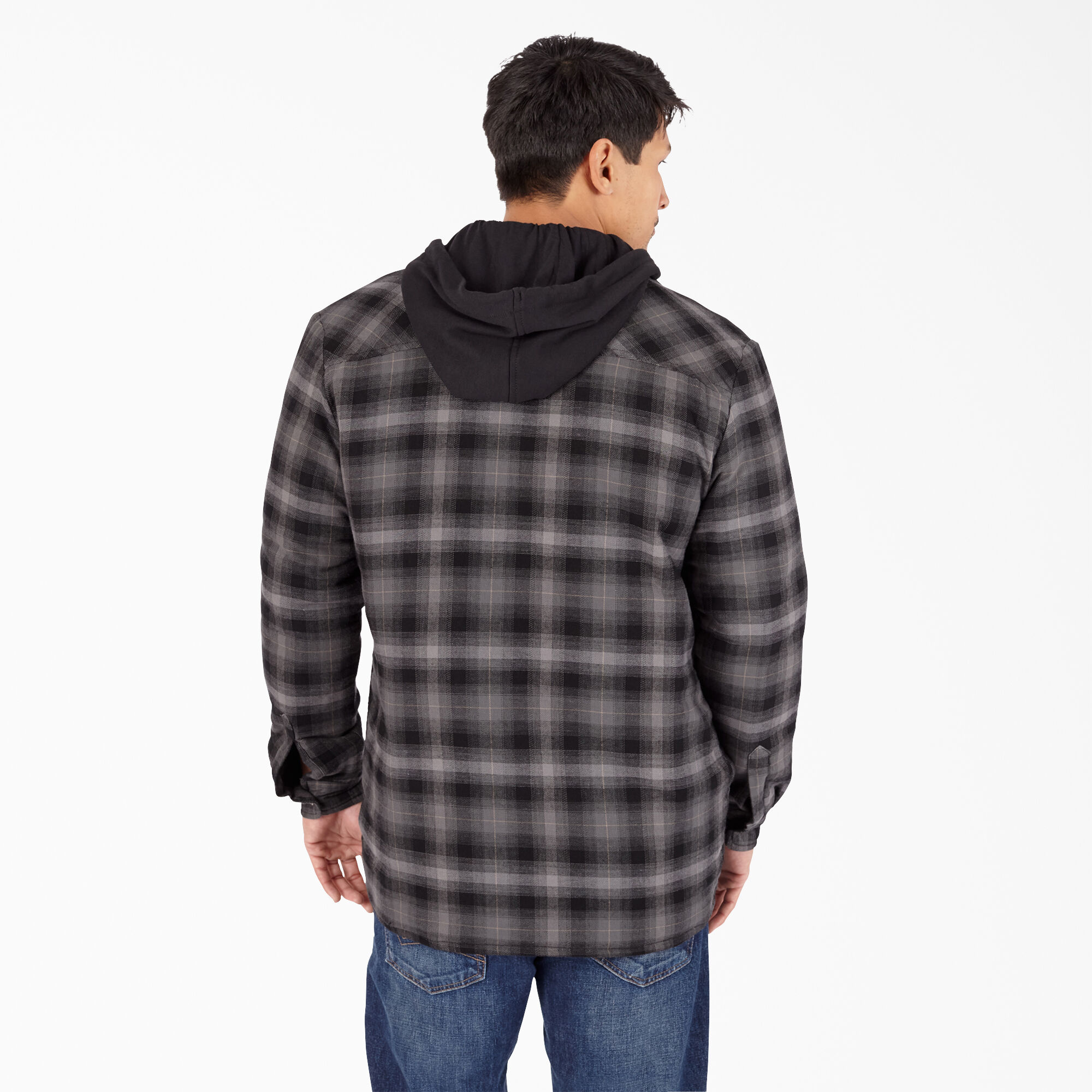 Fleece Hooded Flannel Shirt Jacket with Hydroshield | Mens Shirt