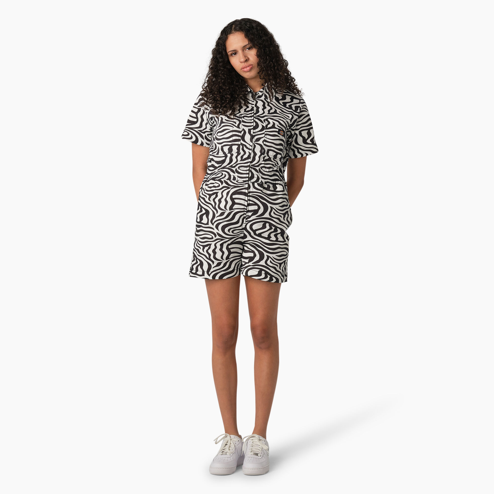 Women's Regular Fit Zebra Print Shortalls - Dickies US