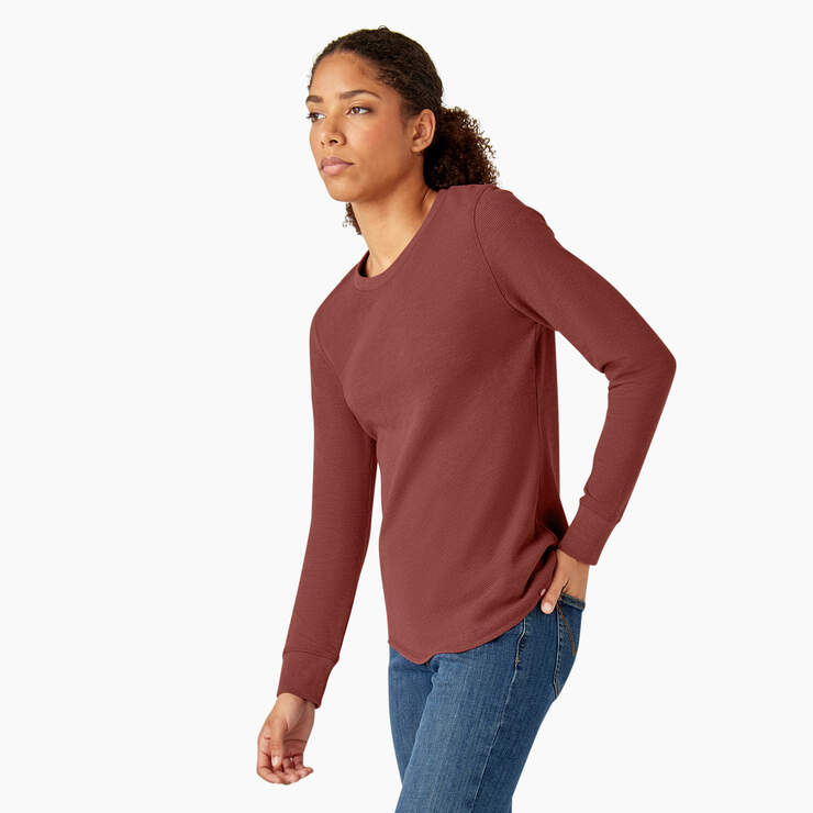 Women Long Sleeve Crew Neck Thermal Tops Ladies V-Neck Stretch Winter Warm  Shirt