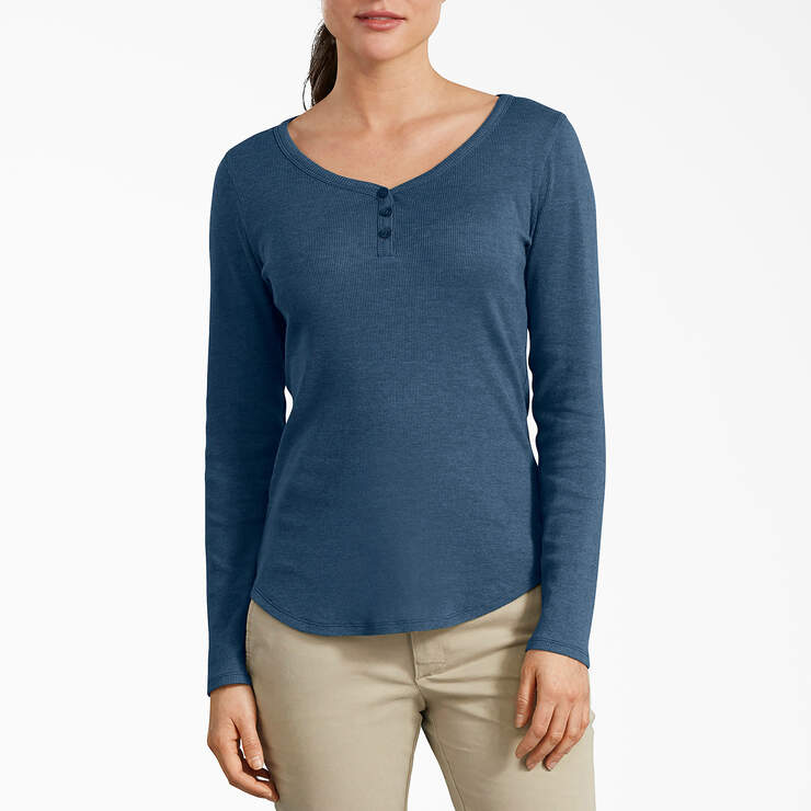 Long-Sleeve Henley T-Shirt for Women