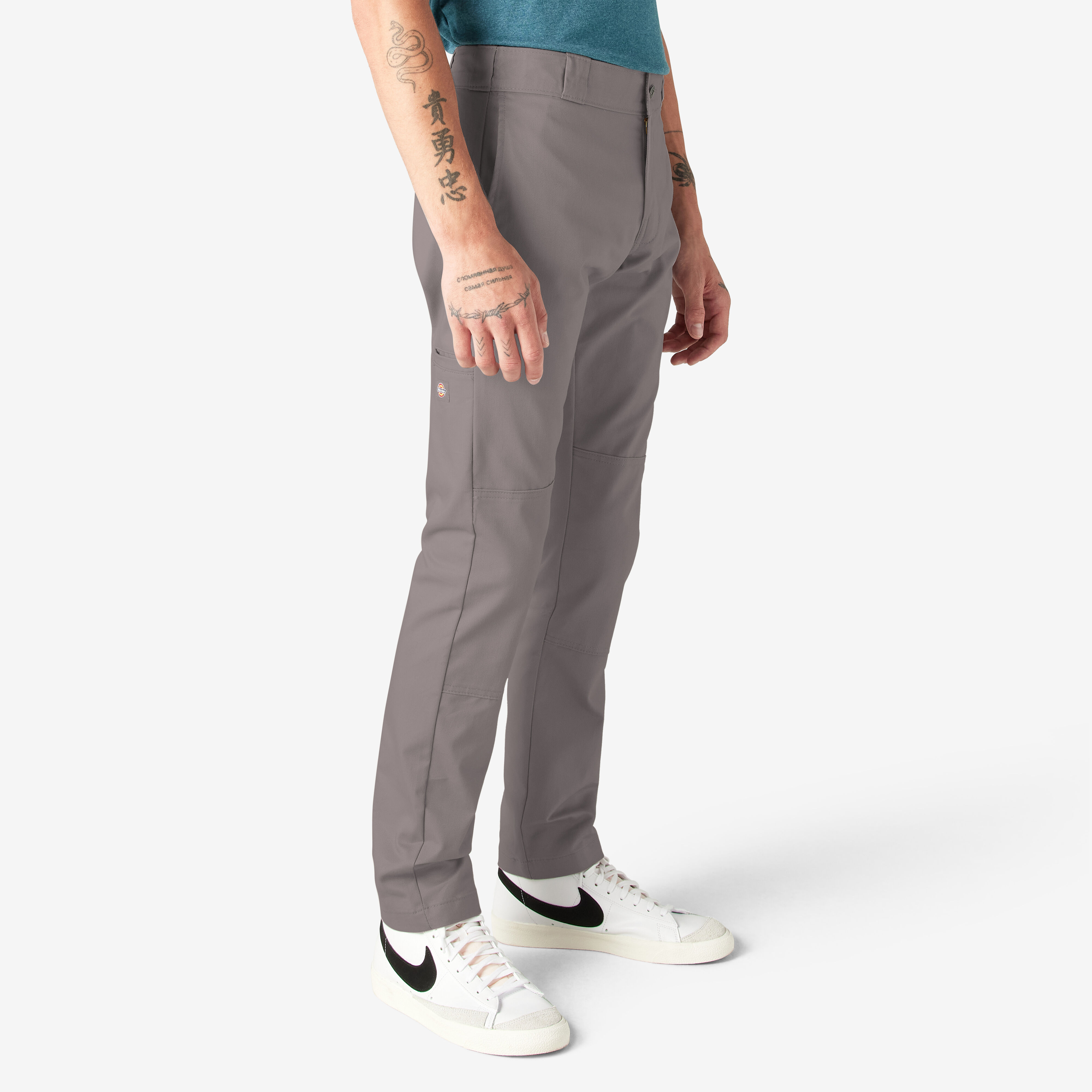 Skinny Fit Double Knee Work Pants