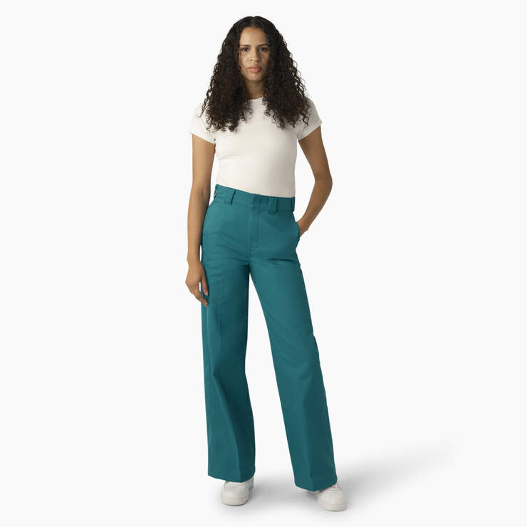 Women's Plus Size High Waist Slant Pocket Straight Tailored Pants 3XL(18)