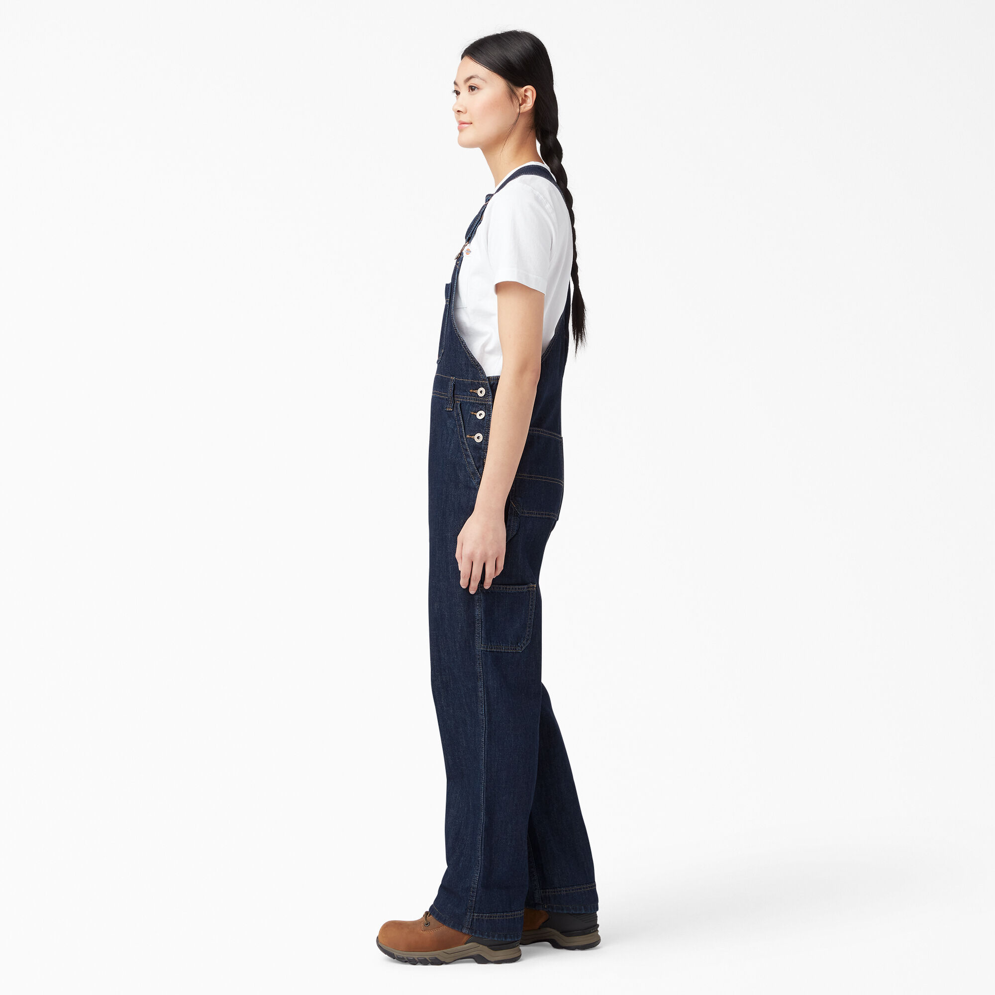 Dickies Women's Relaxed Straight Bib Overall - Dark Indigo Black