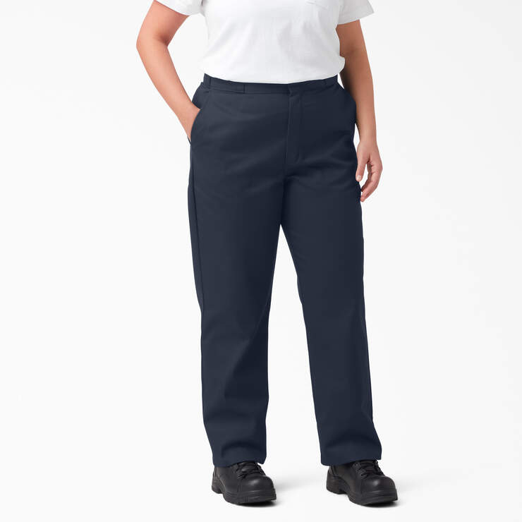 Dickies Women's Size Perfect Shape Straight Twill Pant-Plus, Rinsed Navy,  16 : : Clothing, Shoes & Accessories