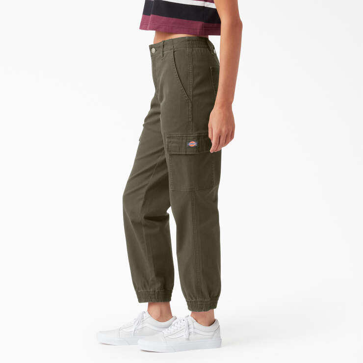 DICKIES Utility Womens Olive Cargo Jogger Pants