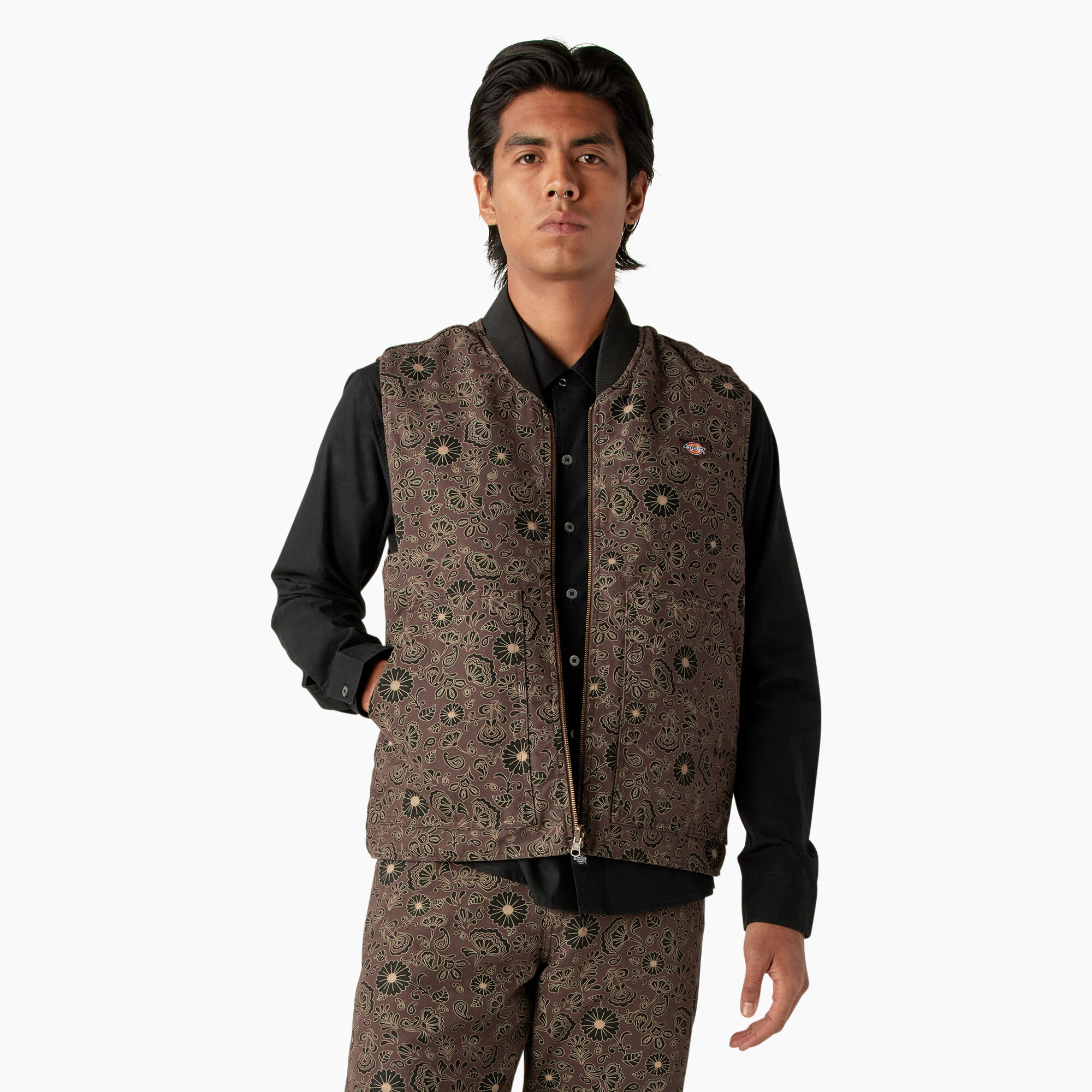 Ellis Floral Print Reversible Vest - Dickies US