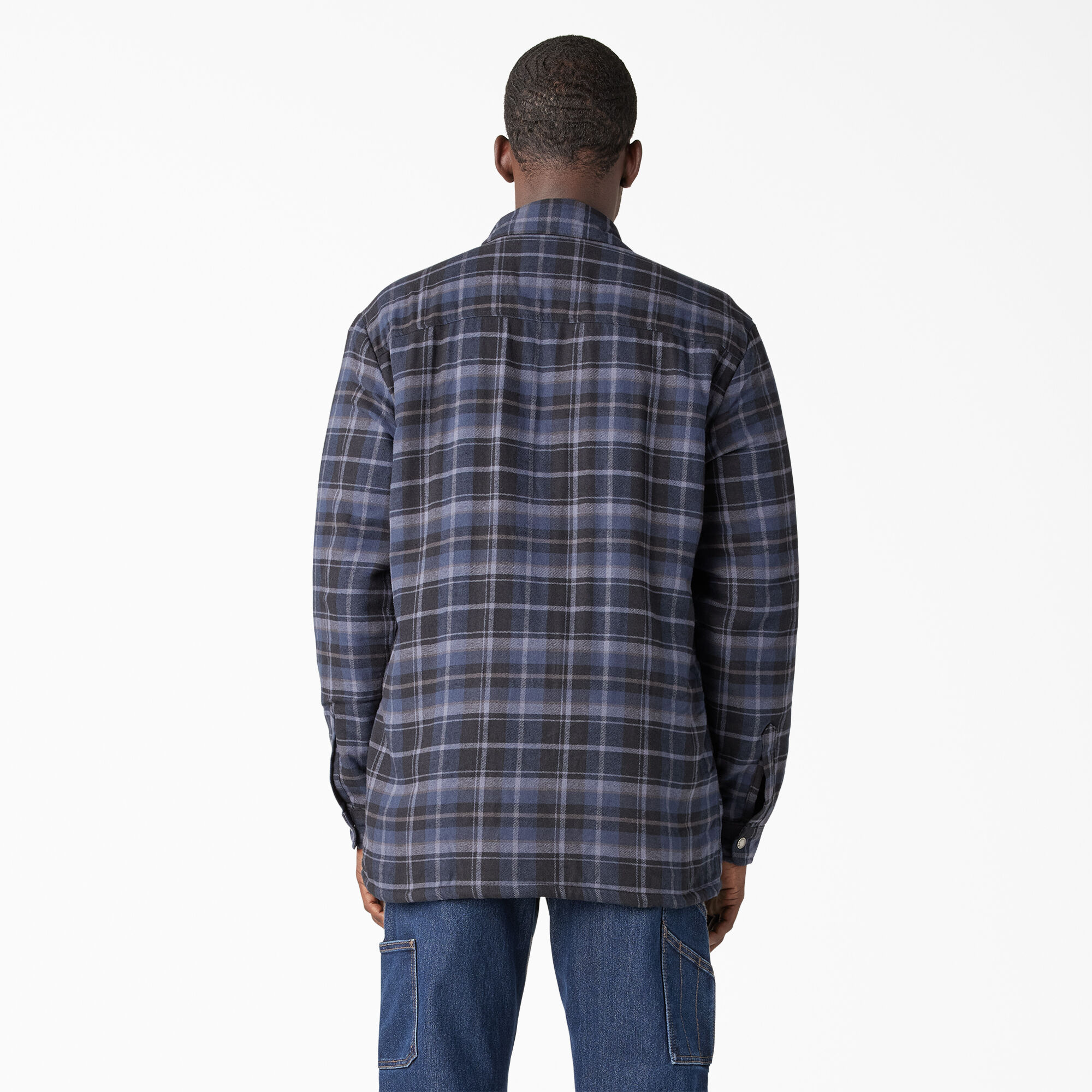 Water Repellent Fleece-Lined Flannel Shirt Jacket