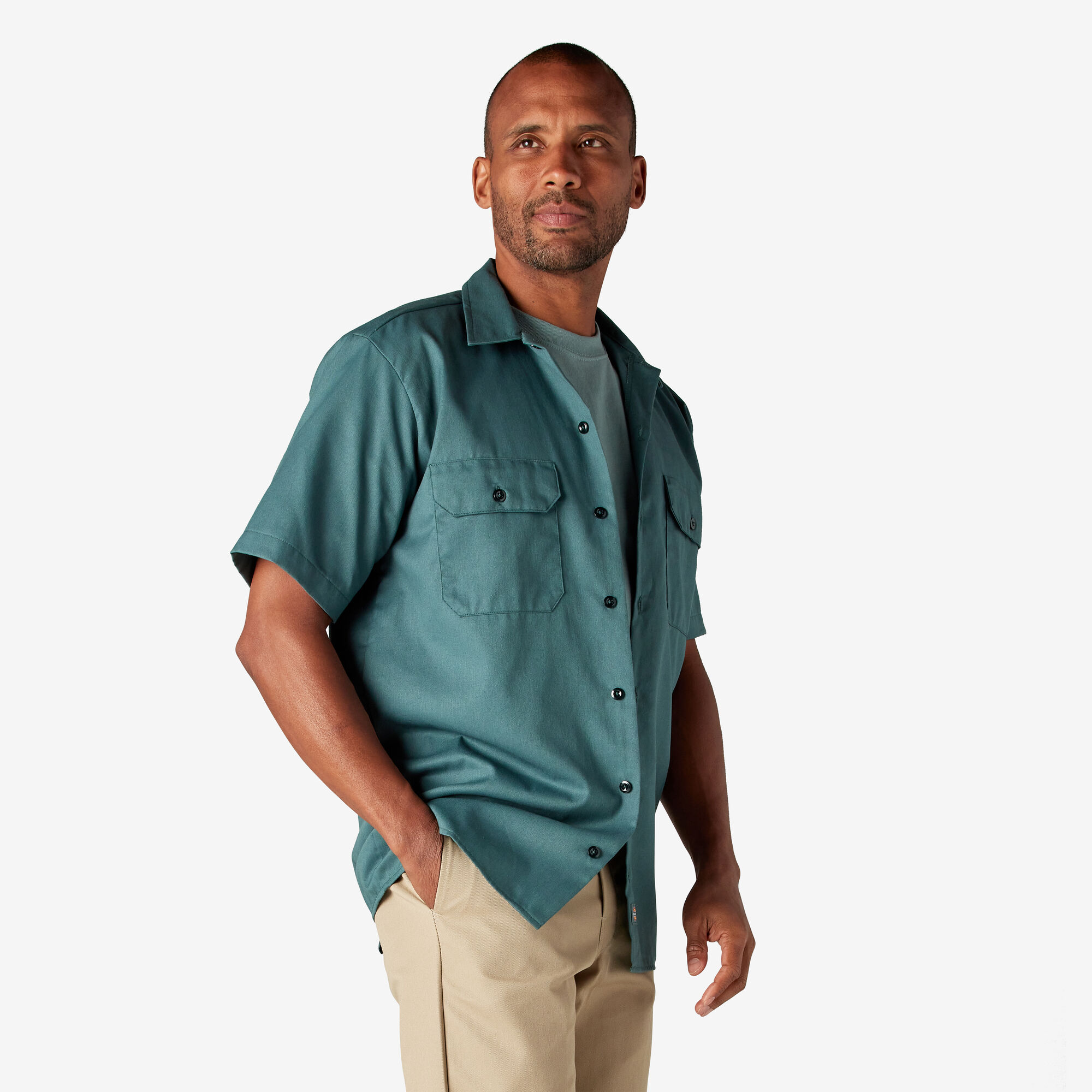 Dickies 1574 Short Sleeve Work Shirt - Lincoln Green, S