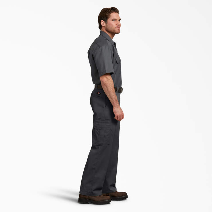 Relaxed Fit Cargo Pants - Black - Men