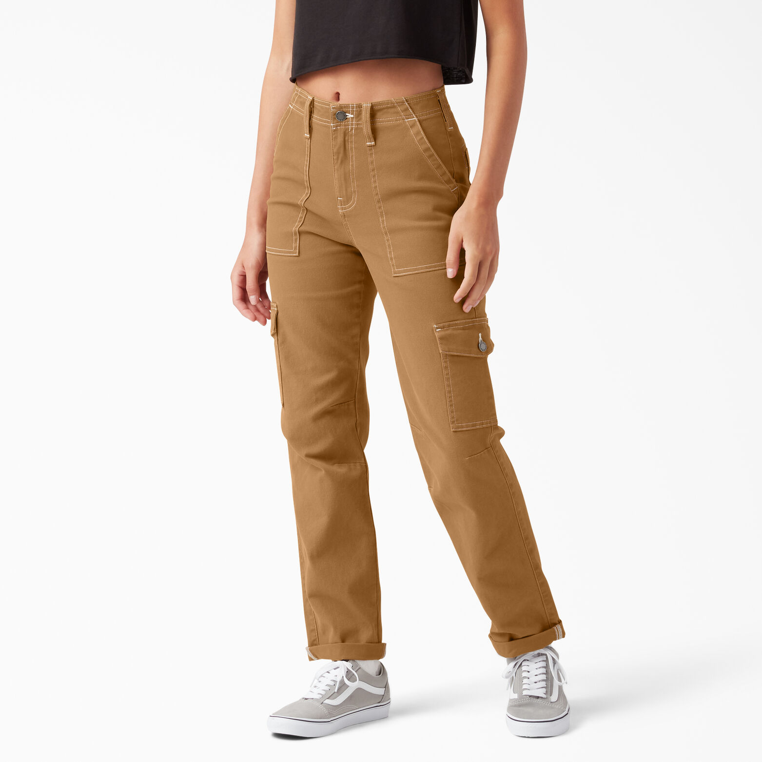 Fit Cuffed Cargo Pants - US