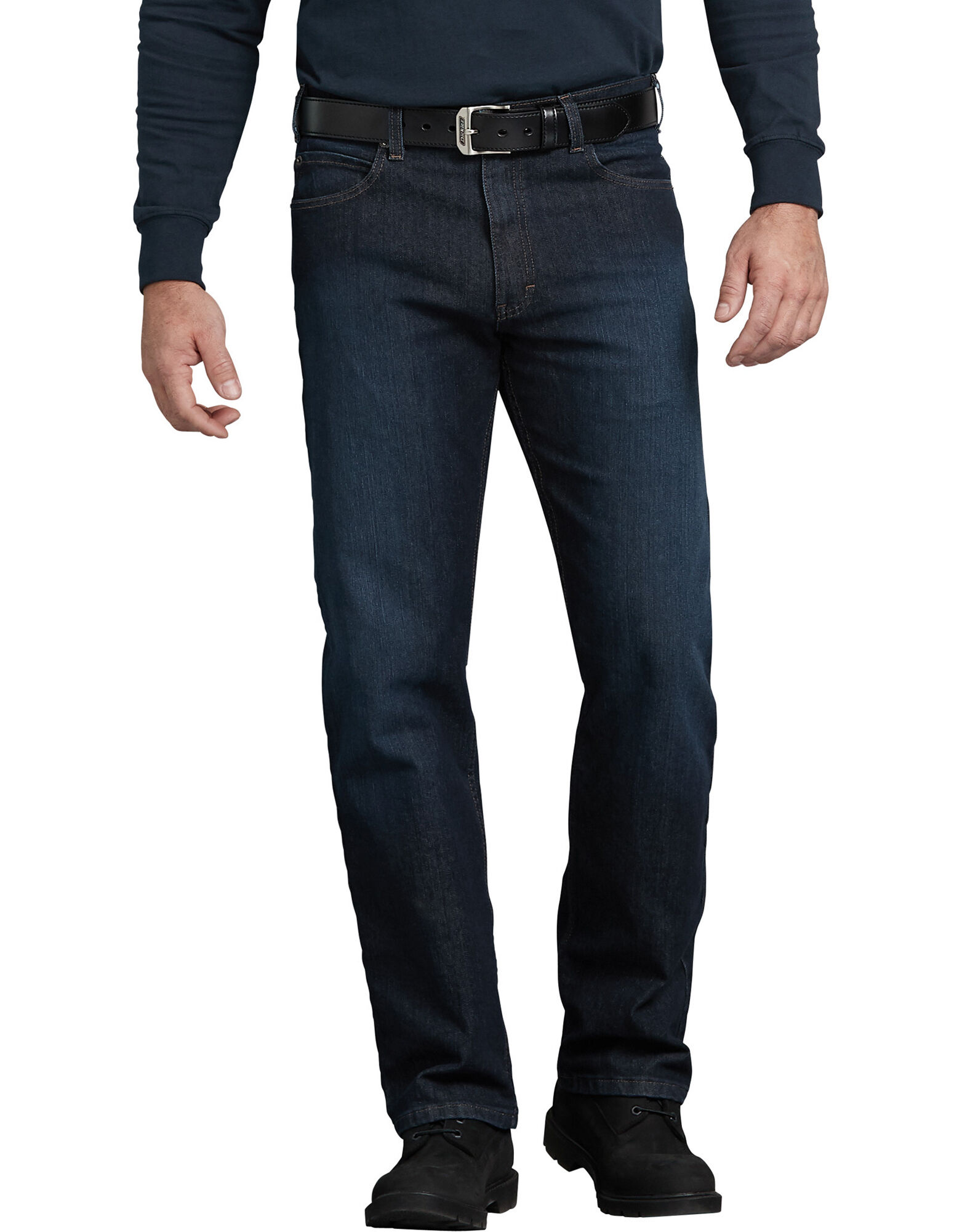 Tough Max Regular Fit 5-Pocket Denim Jeans Dark Blue Wash | Dickies