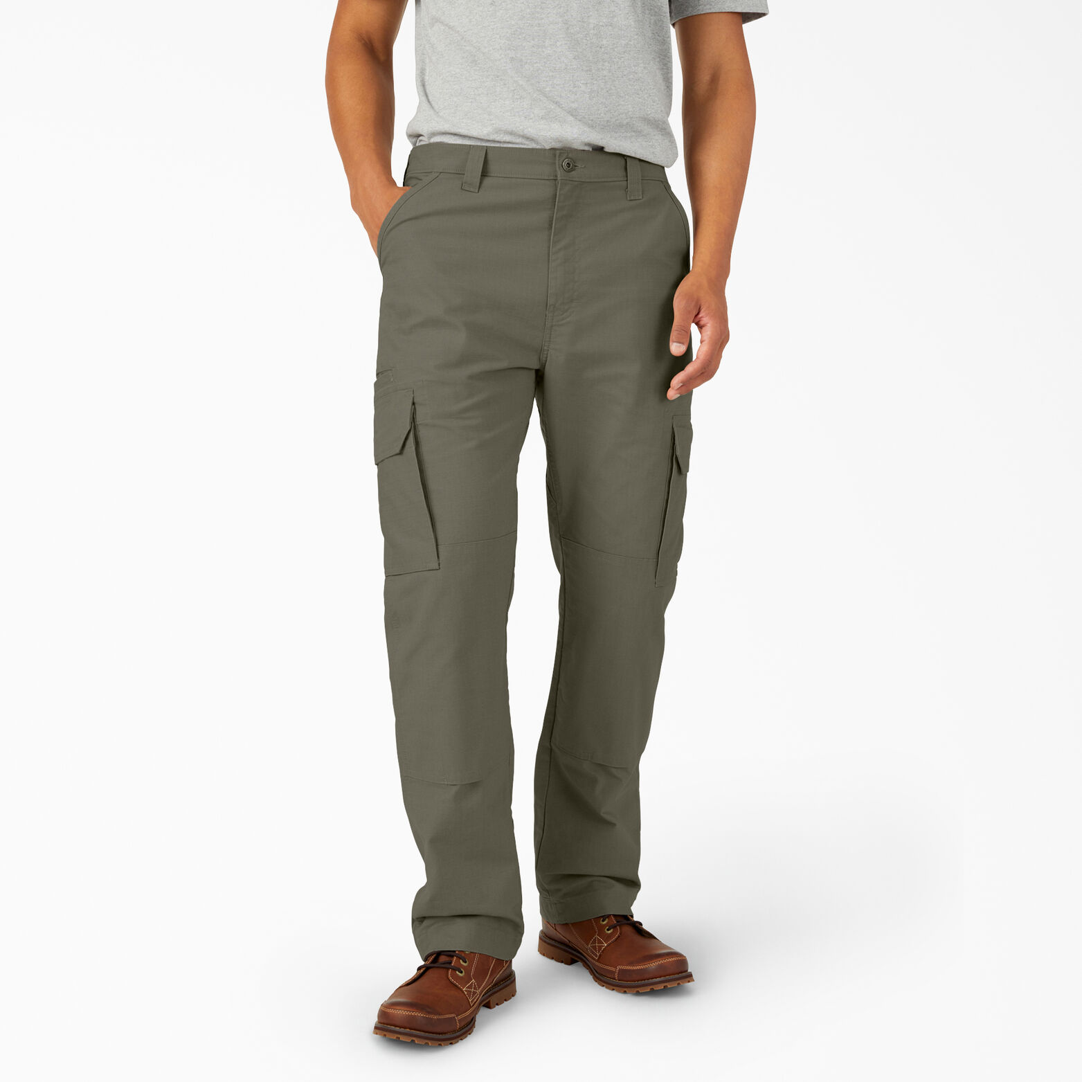 DuraTech Ranger Ripstop Cargo Pants - Dickies US, Moss Green Size 38 30