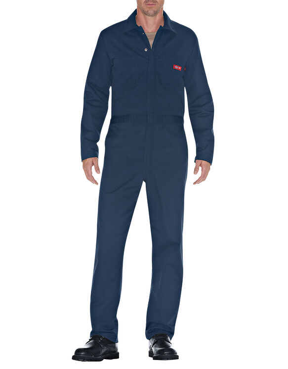 Flame-Resistant Long Sleeve Coveralls Navy Blue | Men's Flame Resistant ...