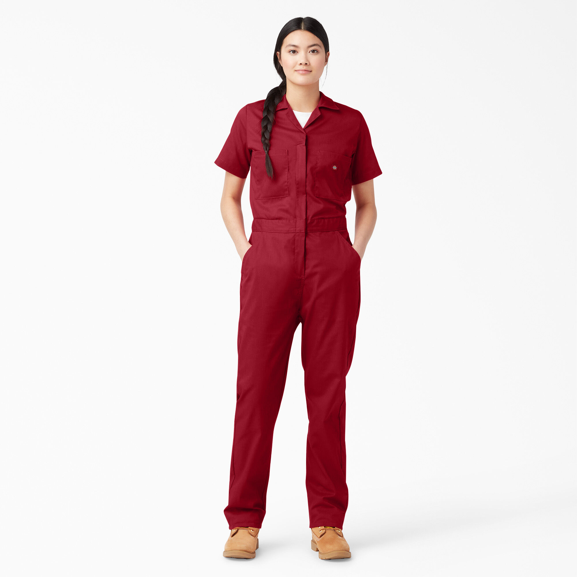 red boiler suit womens