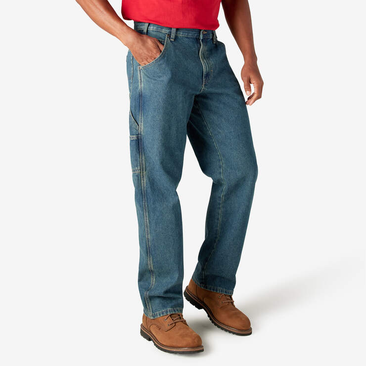 Relaxed Carpenter Jean With Paint Splatter