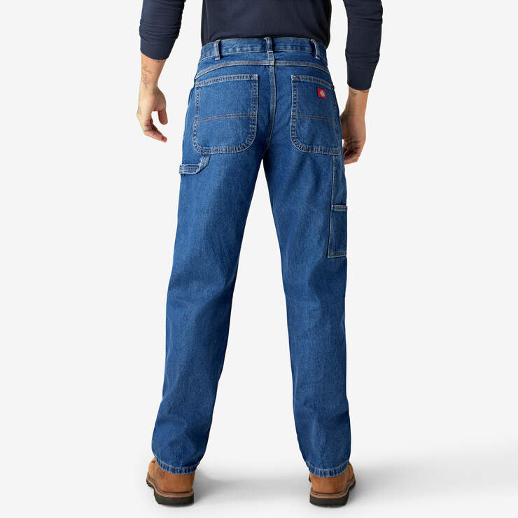 Dickies Men's Carpenter Pants Relaxed Fit, 8-9 Pocket Straight Leg Denim  Jeans 