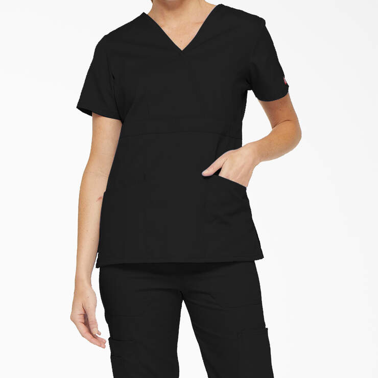 Clearance Balance by Dickies Women's Mock Wrap Solid Scrub Top