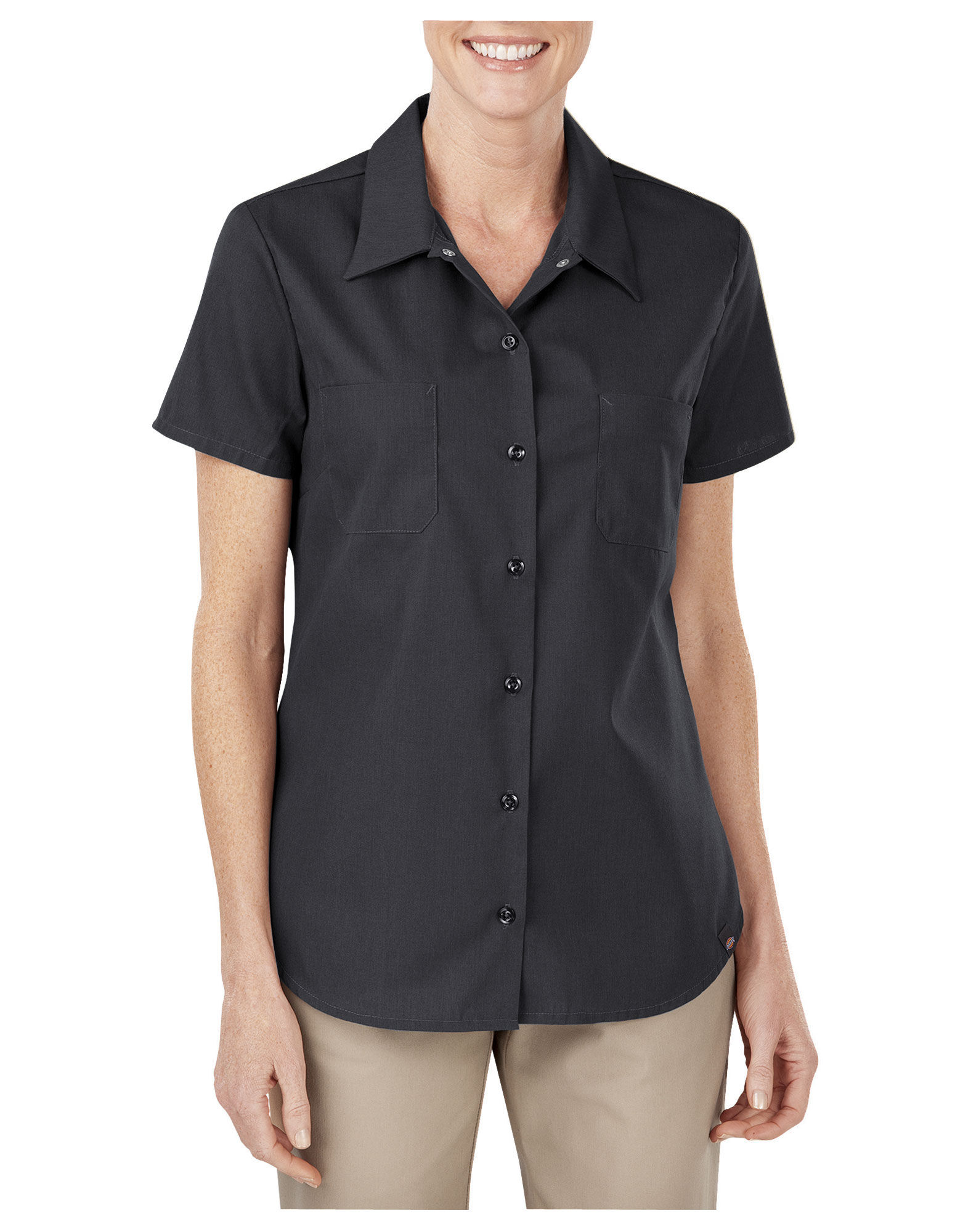 womens black work shirt