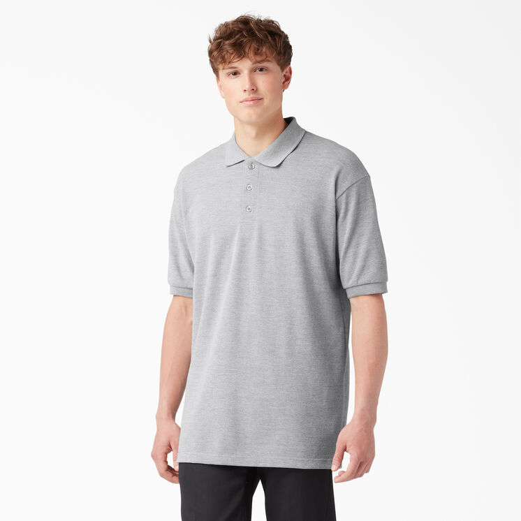 Dickies Adult Sized Short Sleeve Pique Polo Shirt - Dark Navy