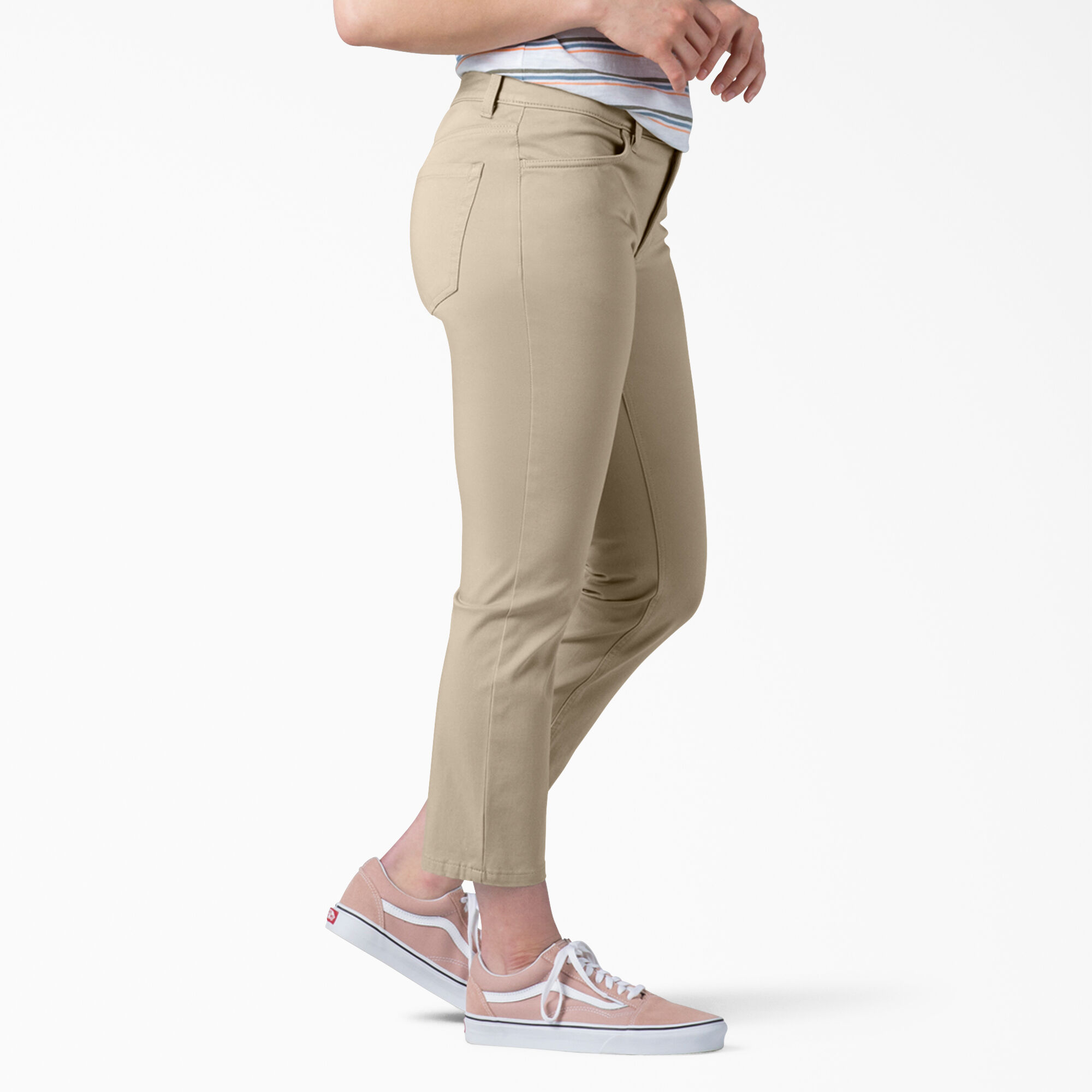 Women's Perfect Shape Skinny Fit Capri Pants - Dickies US, Rinsed