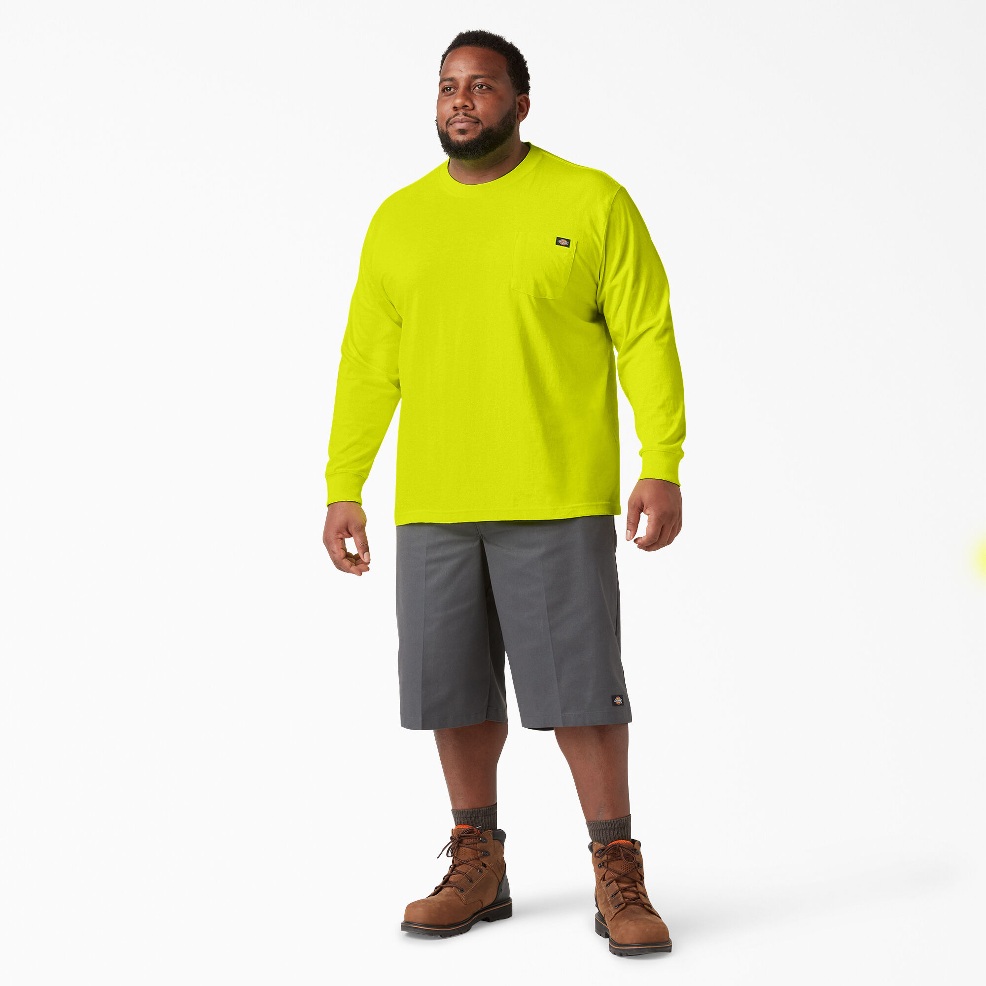 Long Sleeve Heavyweight Neon Crewneck | Men's shirts | Dickies