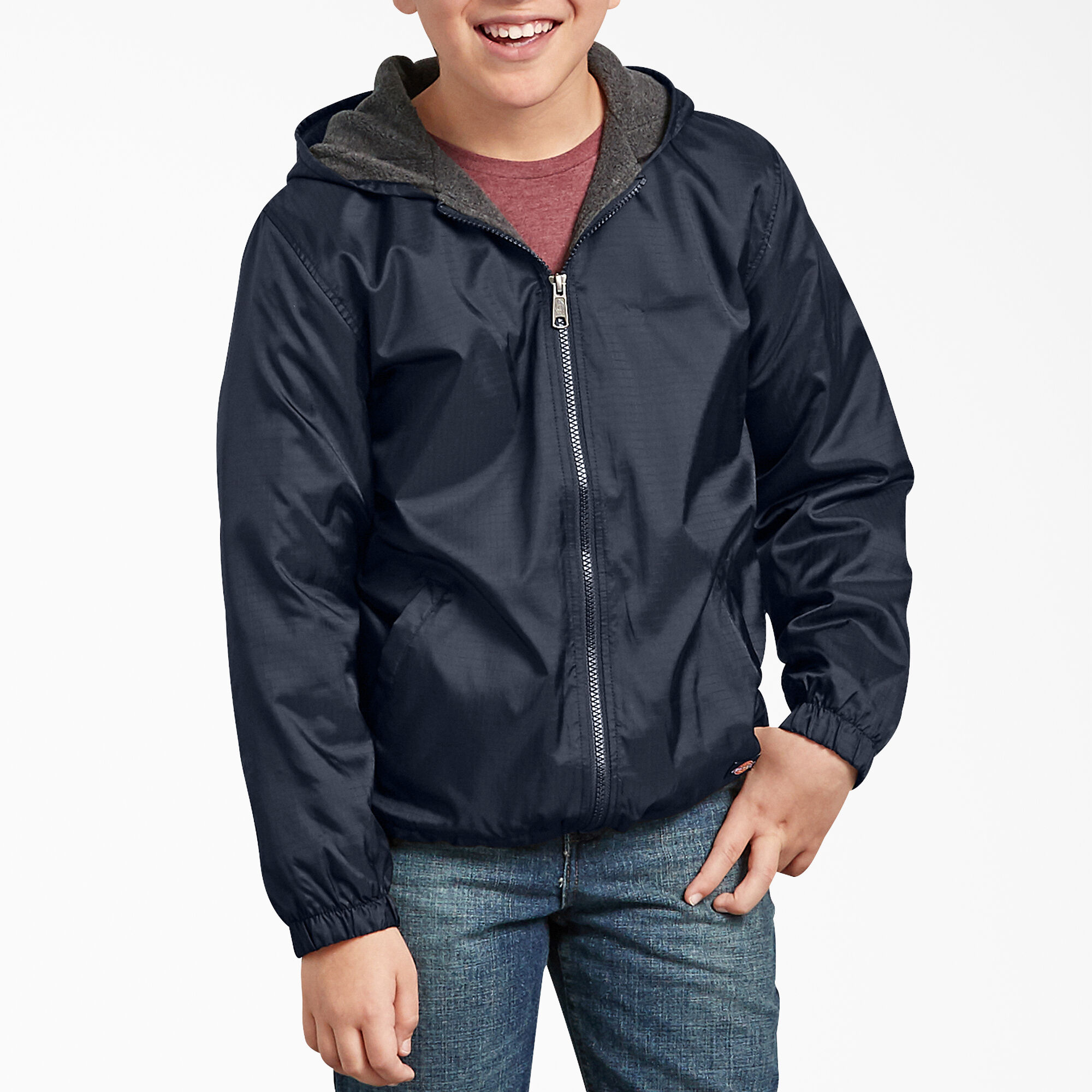 nylon jacket with fleece lining