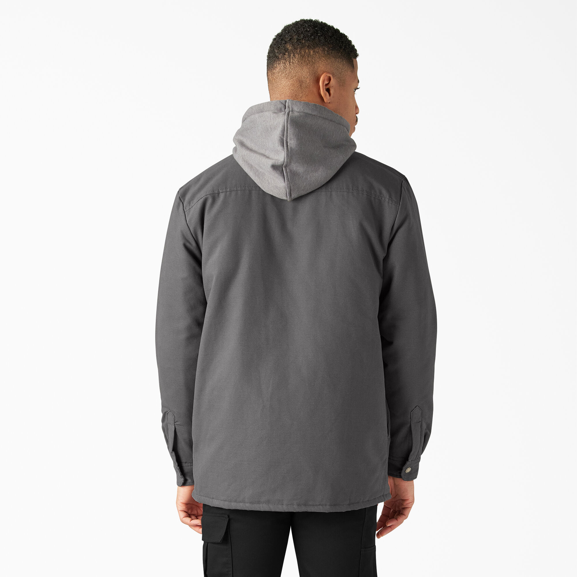 Water Repellent Duck Hooded Shirt Jacket