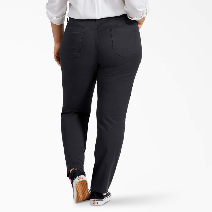  Dickies Women's High Rise Skinny Twill Pants, Rinsed