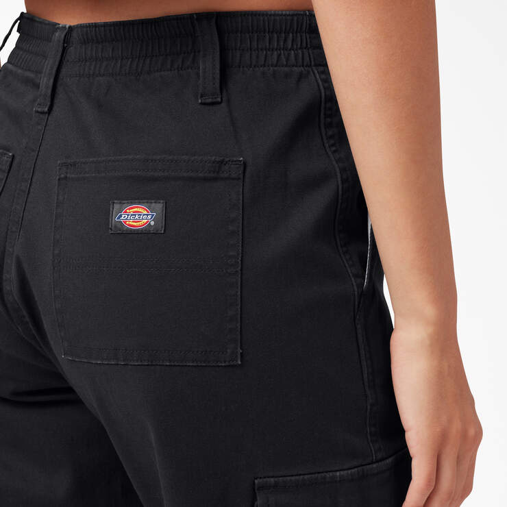 Black Label Women's High Rise Cargo Woven Jogger Pants (Small, Black)