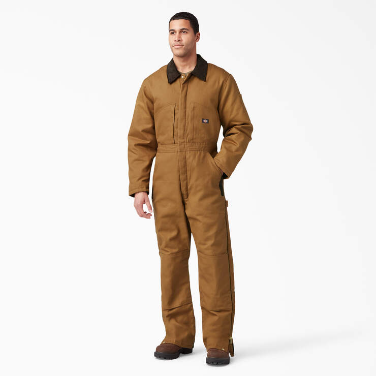 Dickies Men&s Duck Insulated Coverall - Brown