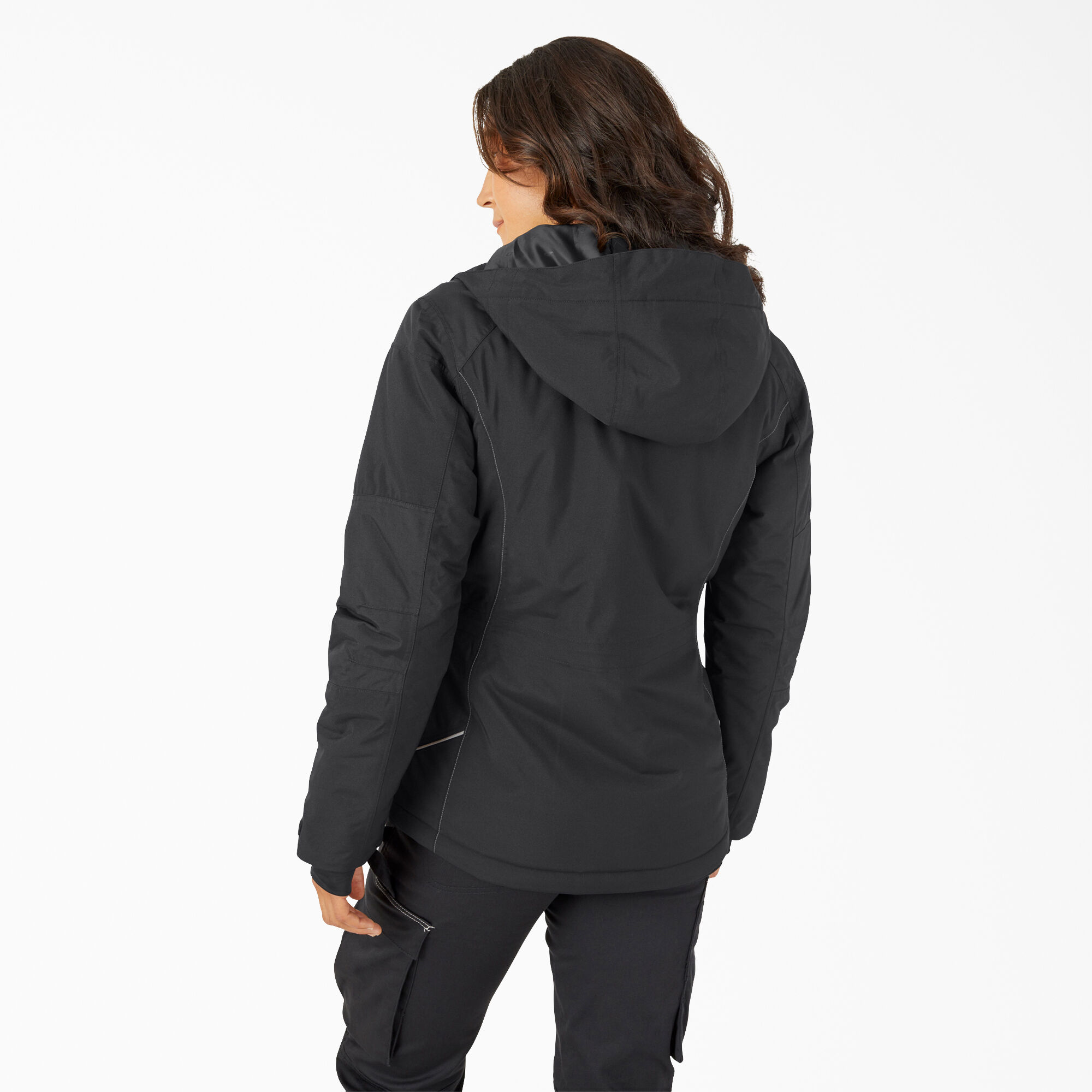 Brienna waterproof insulated hooded sale jacket black