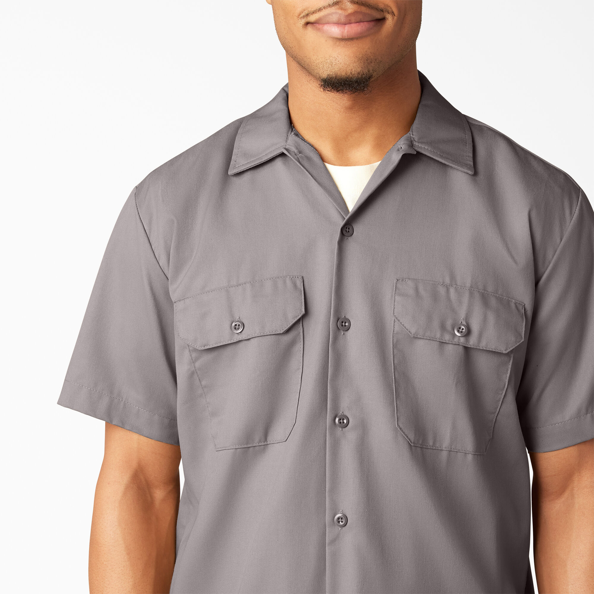 Dickies Short Sleeve Work Shirt Silver S