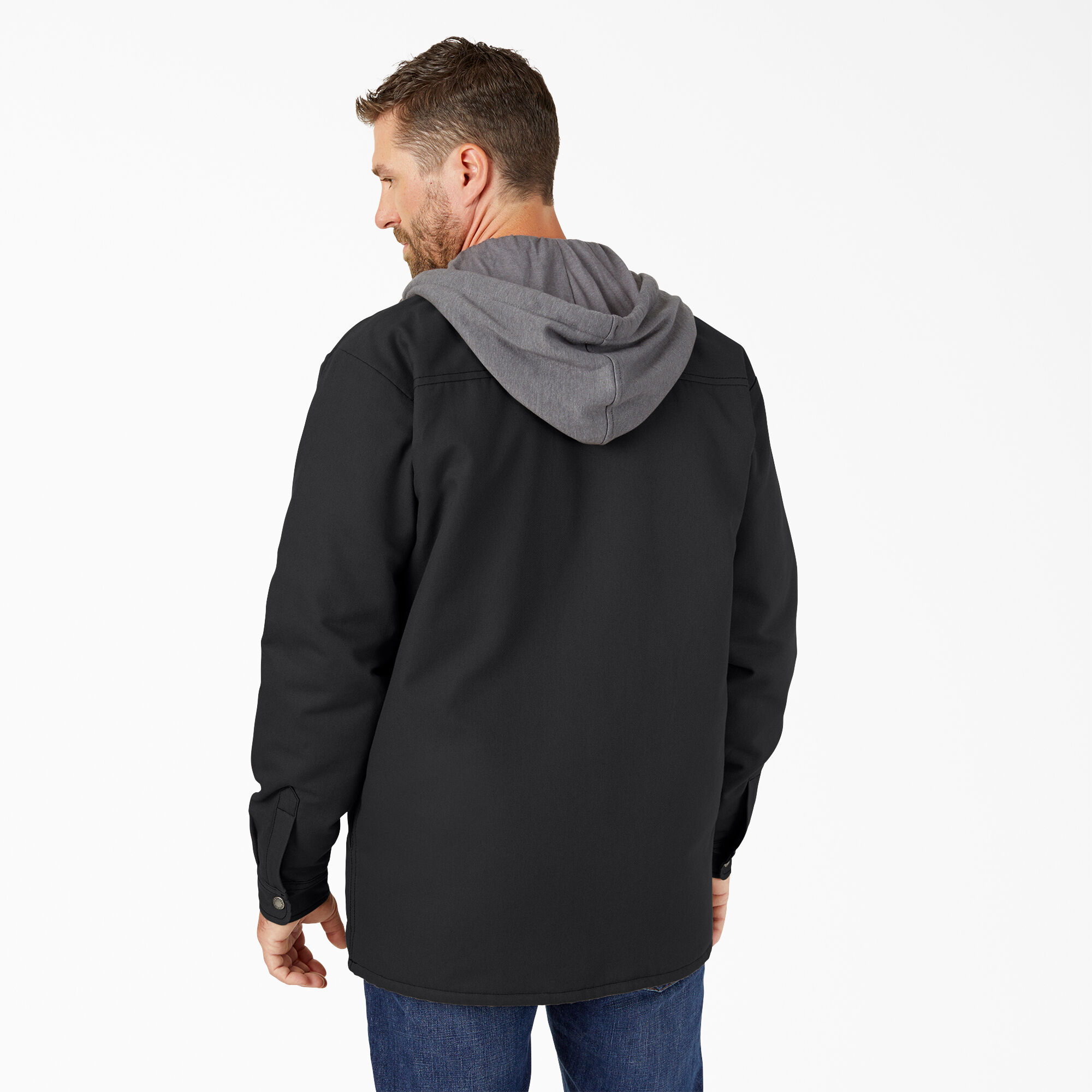 Fleece Hooded Duck Shirt Jacket with Hydroshield | Mens Shirt