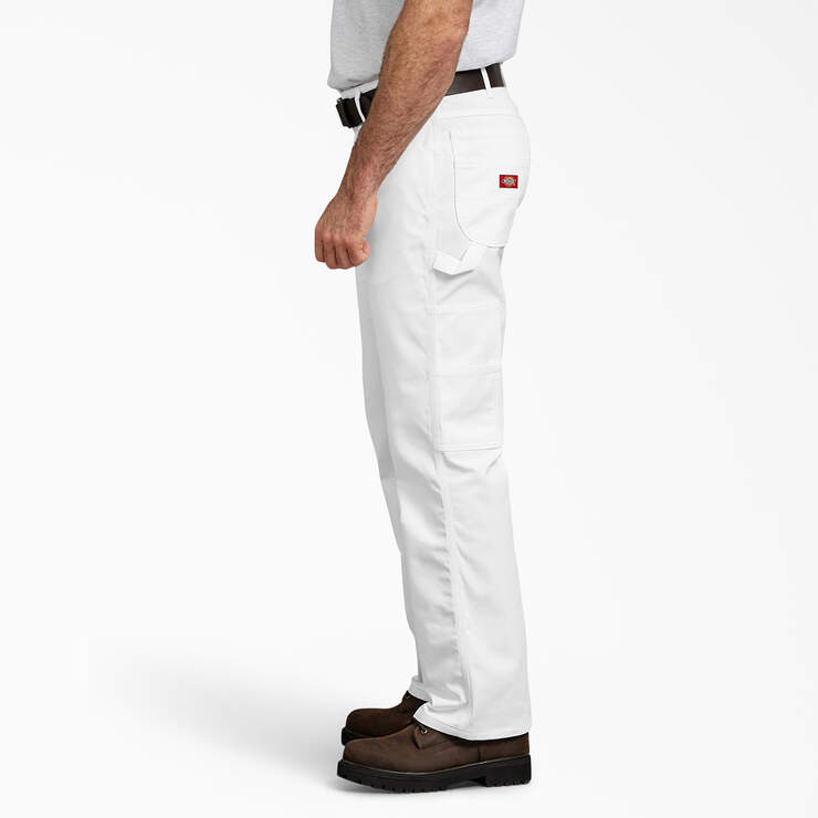 Dickies Industrial Wear 1953 36W by 36L Men's Relaxed Fit Cotton Utility  Painters Pants, White, 36W x 36L