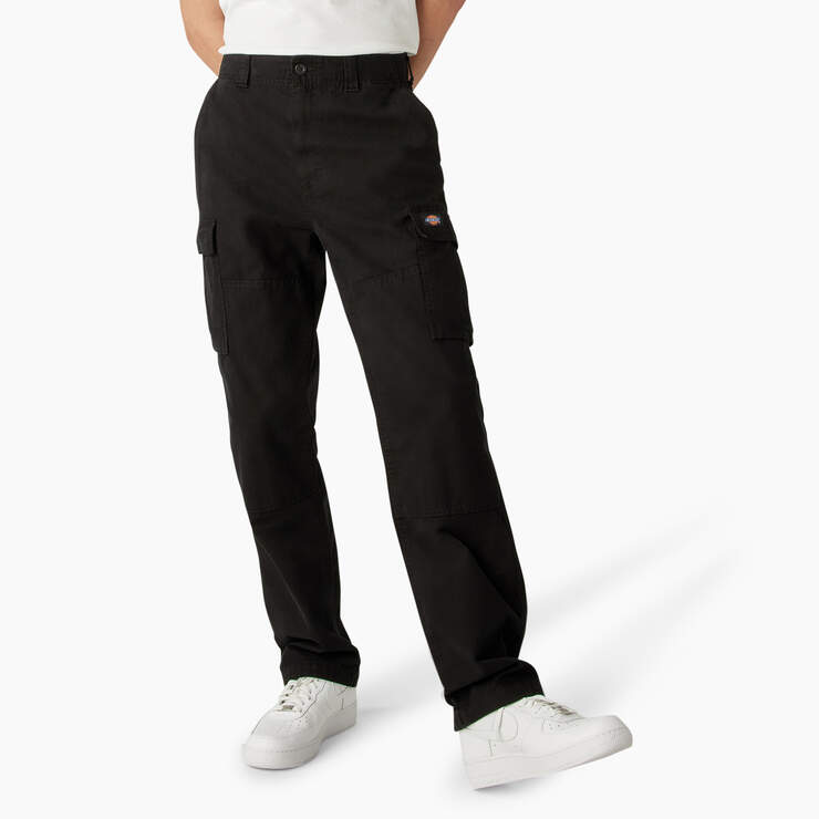 Stretch canvas multi-pocket pants