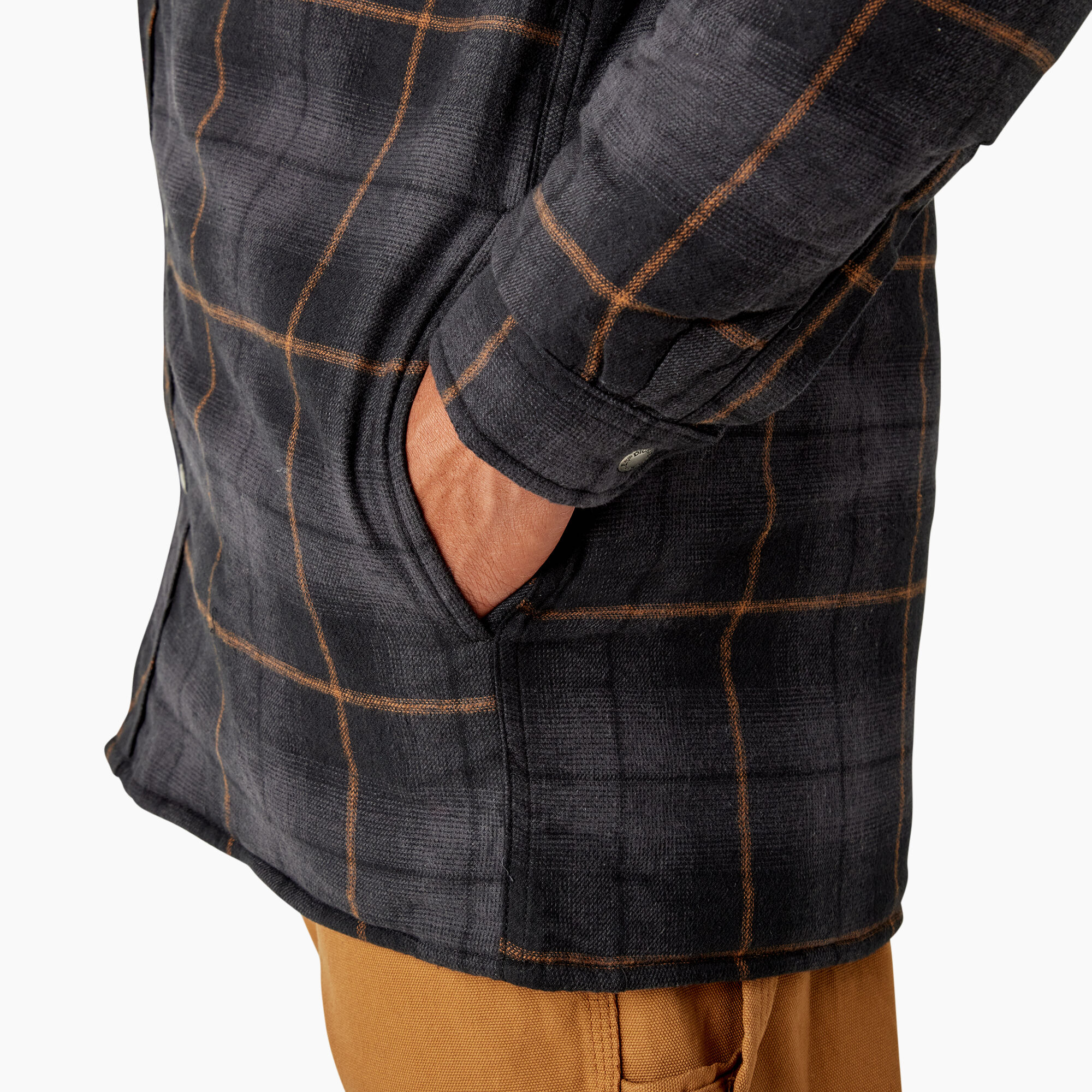 Fleece Hooded Flannel Shirt Jacket with DWR | Mens Shirt Jackets