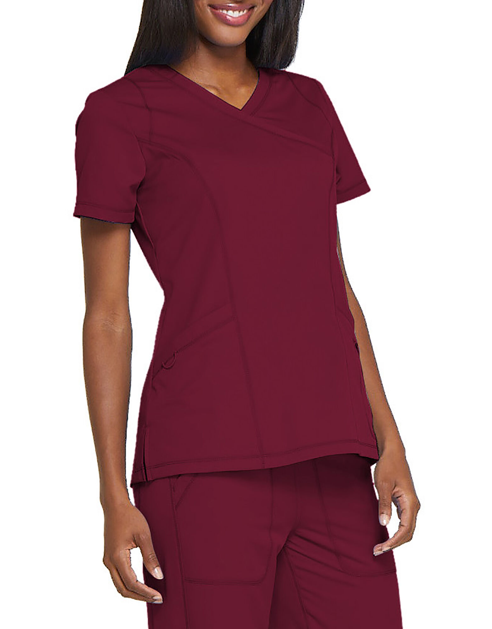 Download Women's Dynamix Mock Wrap Top Maroon 4XL| Women's Scrubs ...