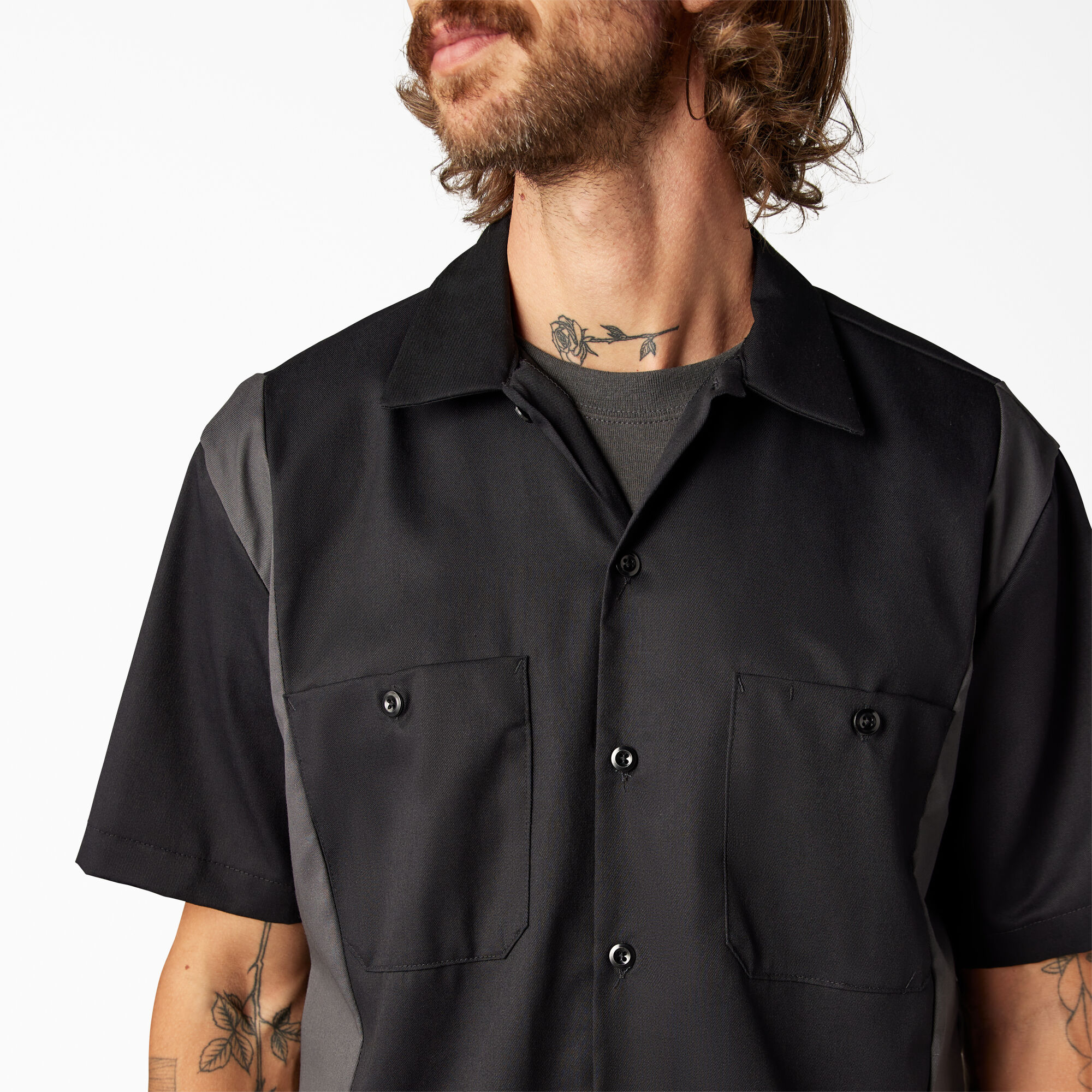 Two-Tone Short Sleeve Work Shirt | Mens Shirts | Dickies - Dickies US