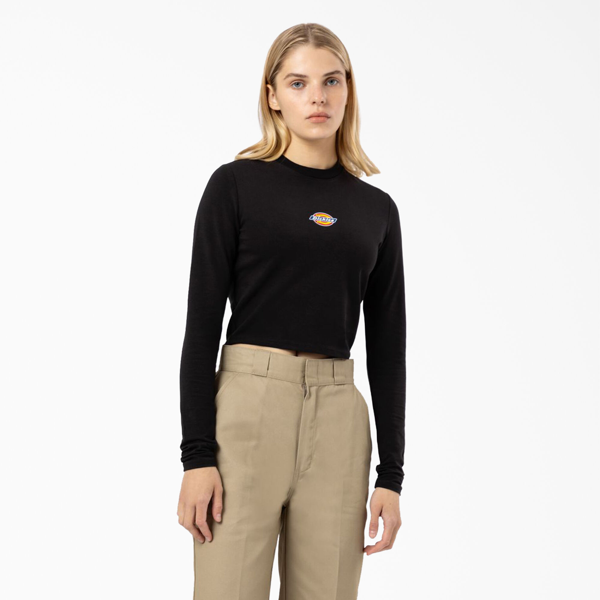 Women's Maple Valley Logo Long Sleeve Cropped T-Shirt - Dickies US