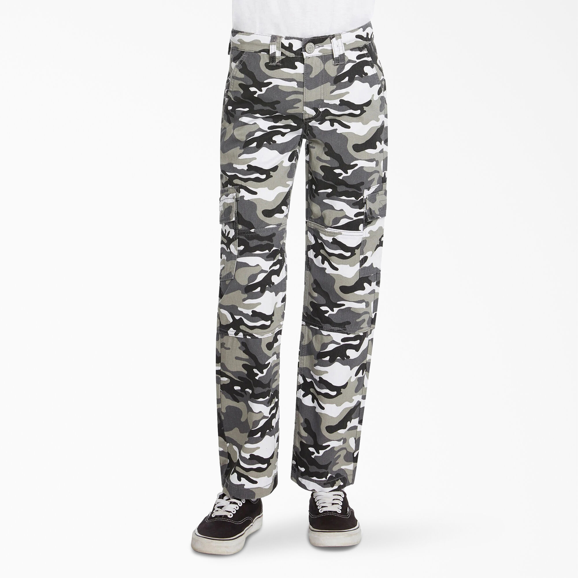 black and white camo cargo pants womens