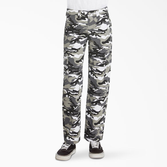 Boys' Relaxed Fit Camo Cargo Pants - Dickies US, Gray Camo 20